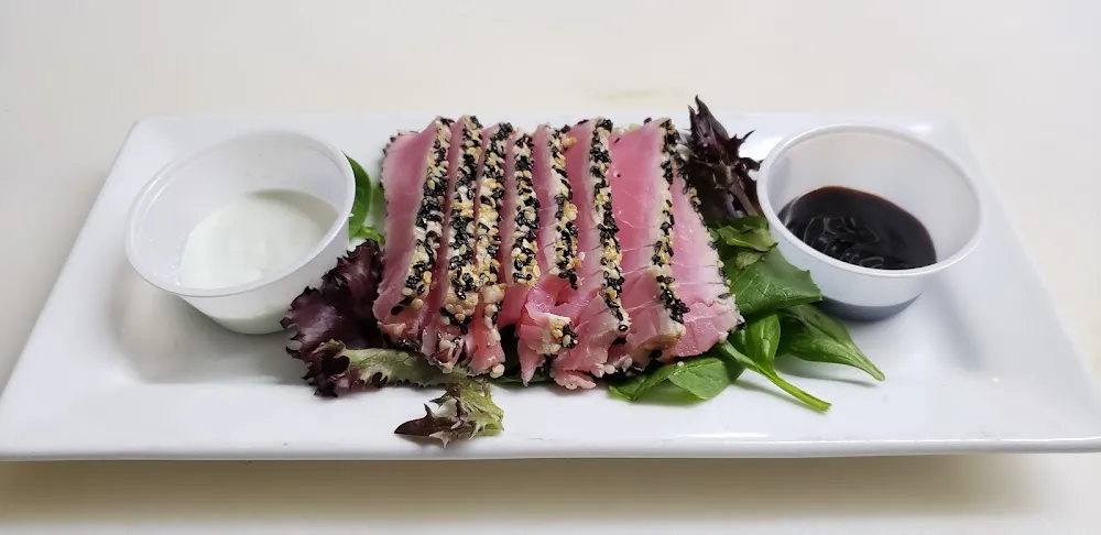 Seared Ahi Tuna with Wasabi Sour Cream